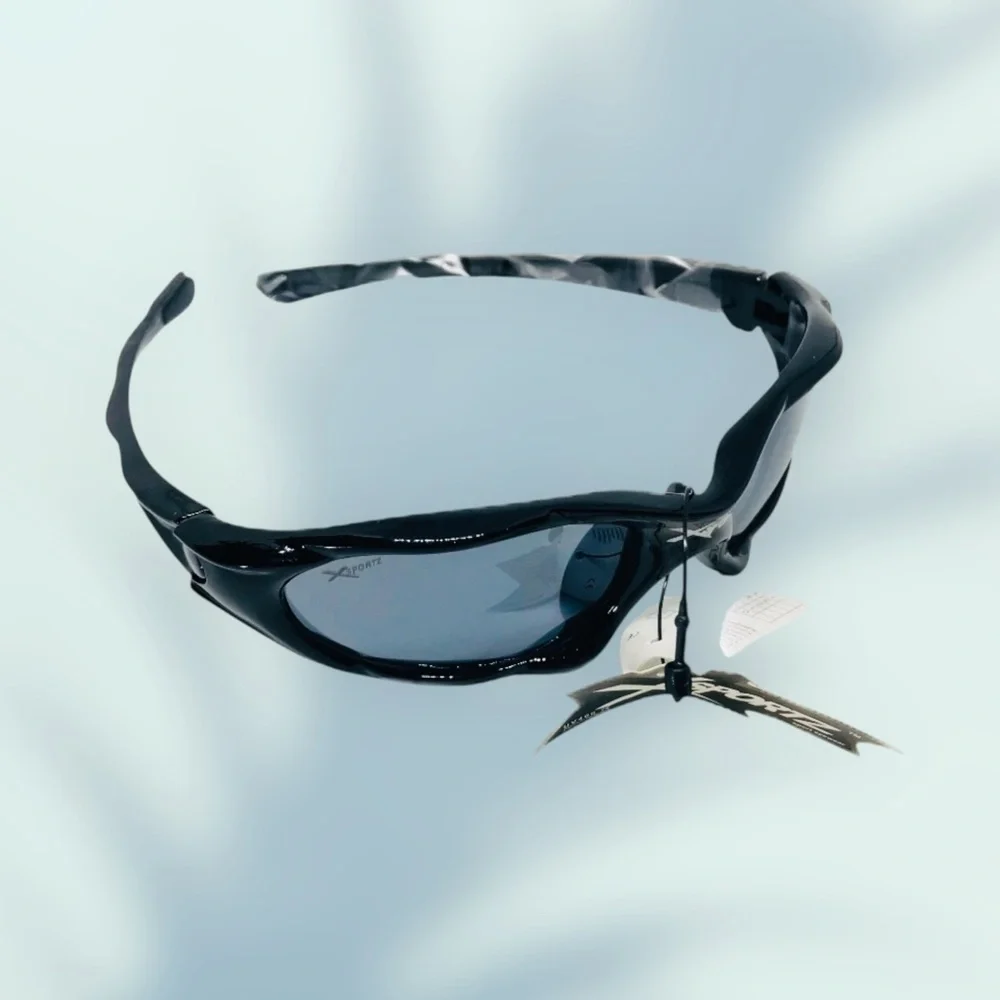 Deadstock Black Sport Sunglasses Retro Summer Outdoor